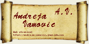 Andreja Vamović vizit kartica